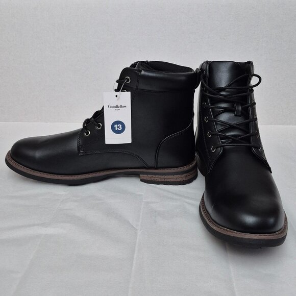 Men's Jeffrey Combat Suede Boots - Goodfellow & Co™ Black Size 13 - NWT - Picture 1 of 8
